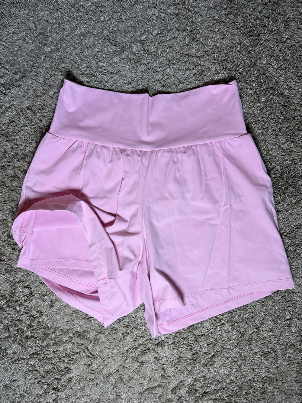 HALARA Women's High-Waist 2 in 1 Pink Athletic Shorts